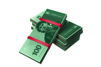 90 coins to money